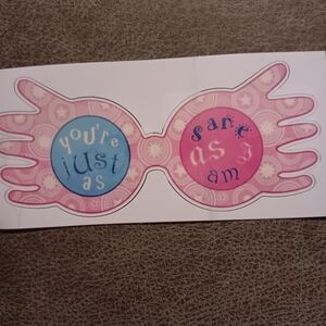 Harry Potter - Luna Lovegood Pink and Blue Quirky Sunglasses Sticker
